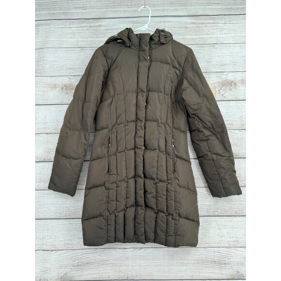 Eddie Bauer EB650 Fill Power Premium Long Goose Down Jacket Women's XS Brown - Picture 1 of 13